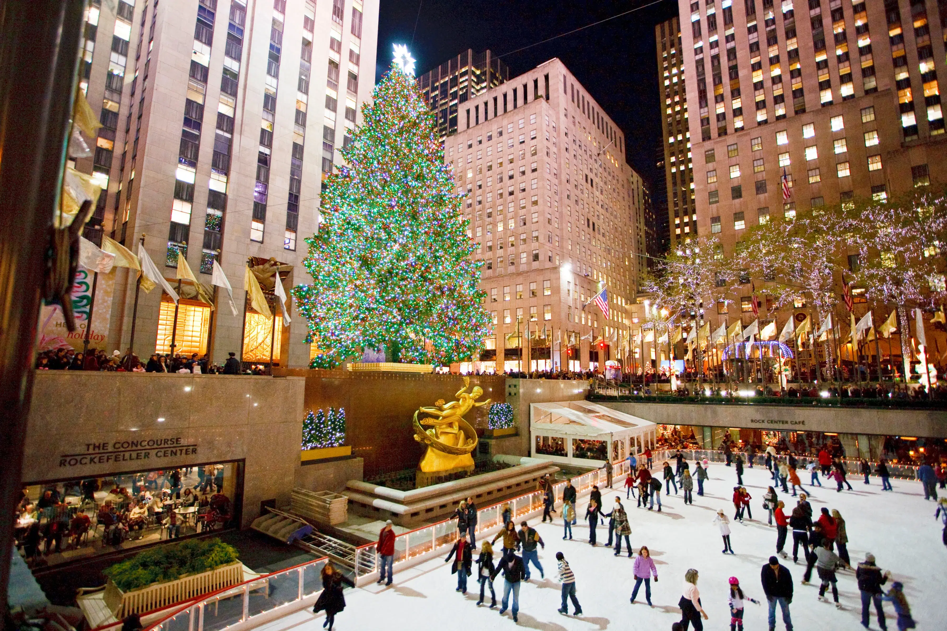 Rockefeller Center Rink at Night