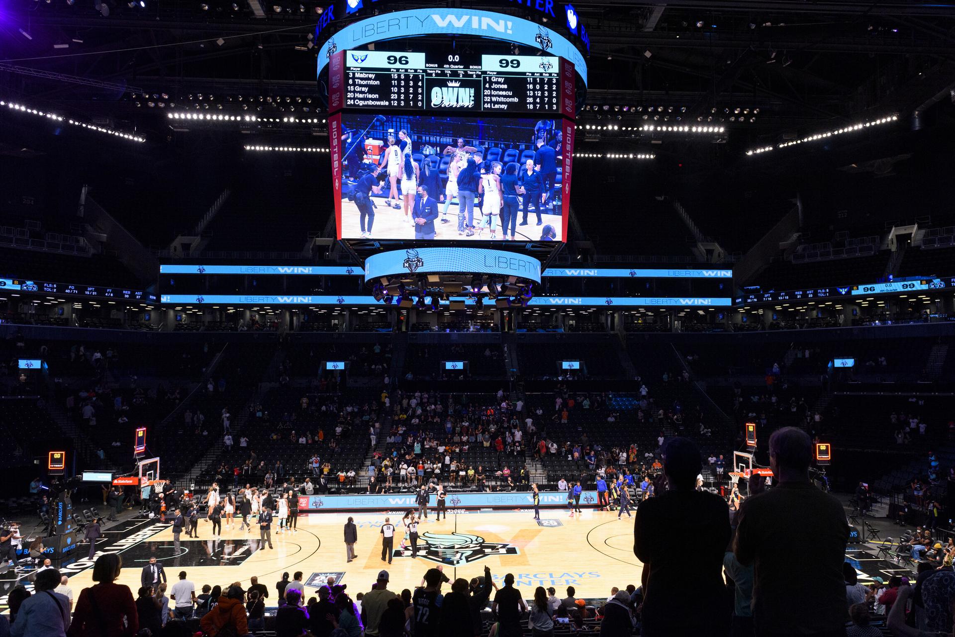 Baseball Game at Barclay's center in Brooklyn, NYC