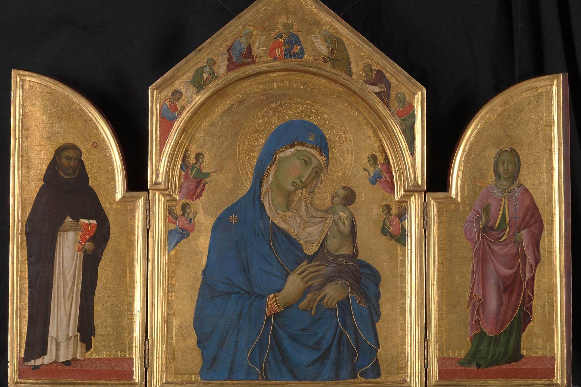 A painting of The Virgin and Child with Saints