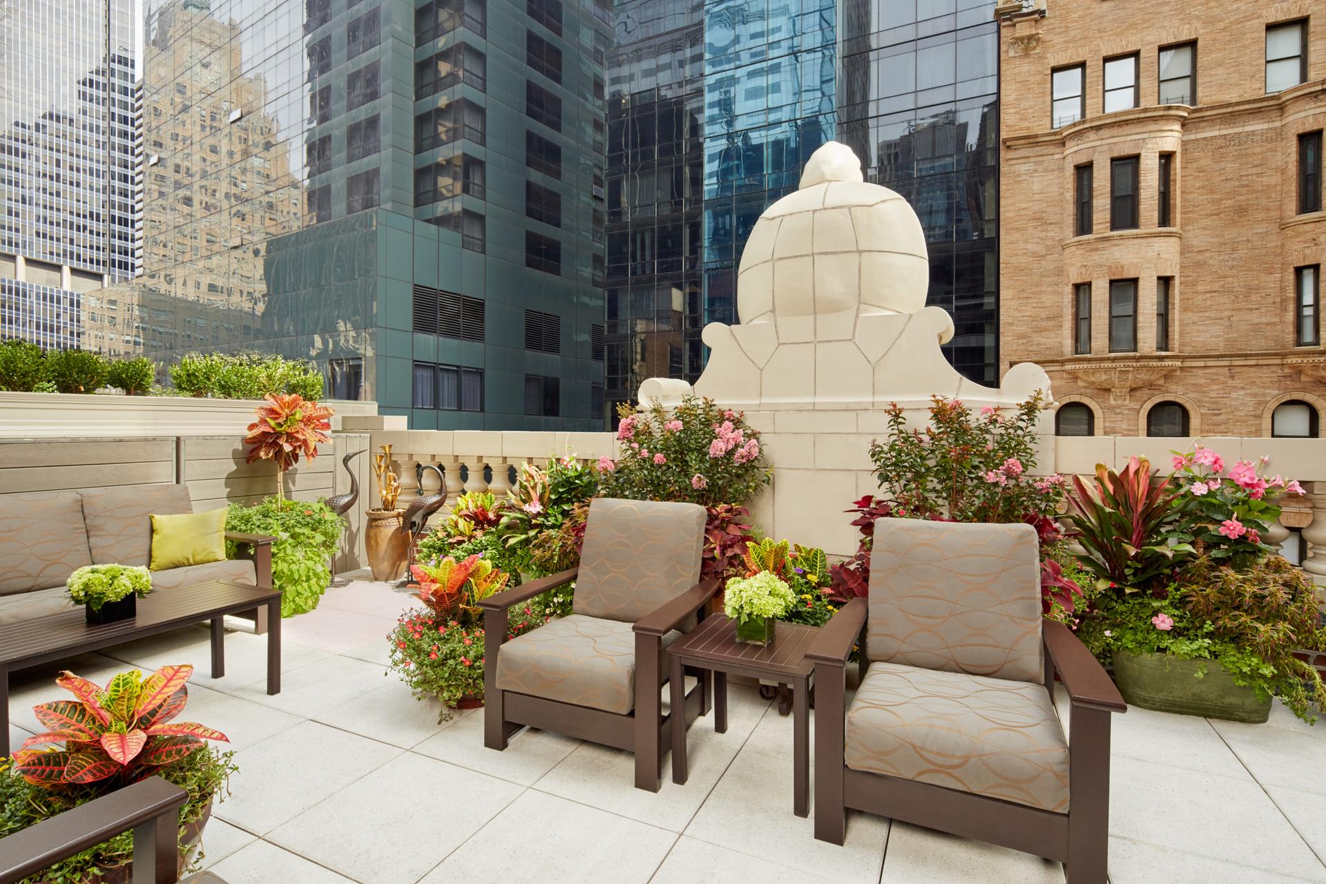 Suite terrace at The Chatwal New York