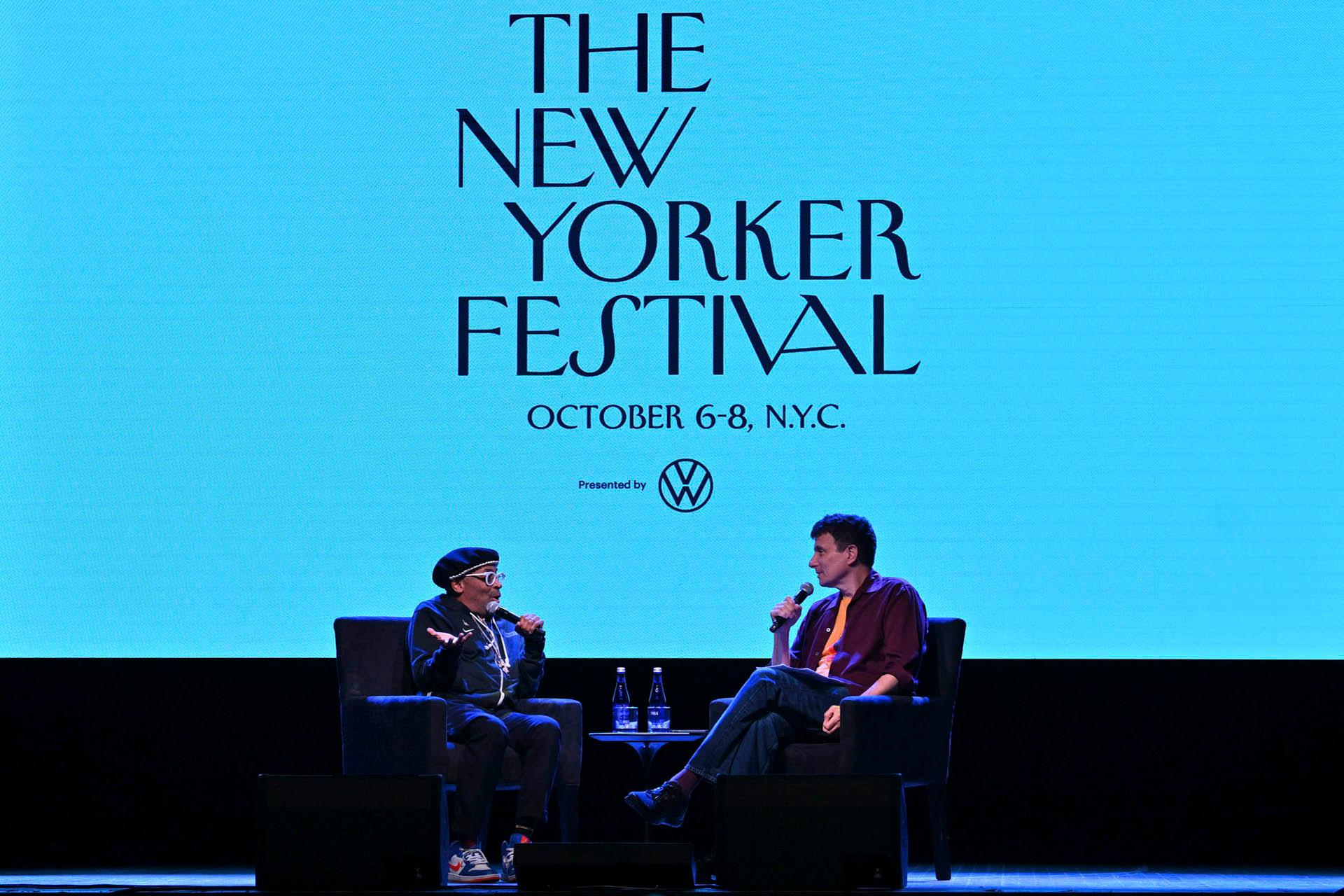 People on stage for The New Yorker Festival