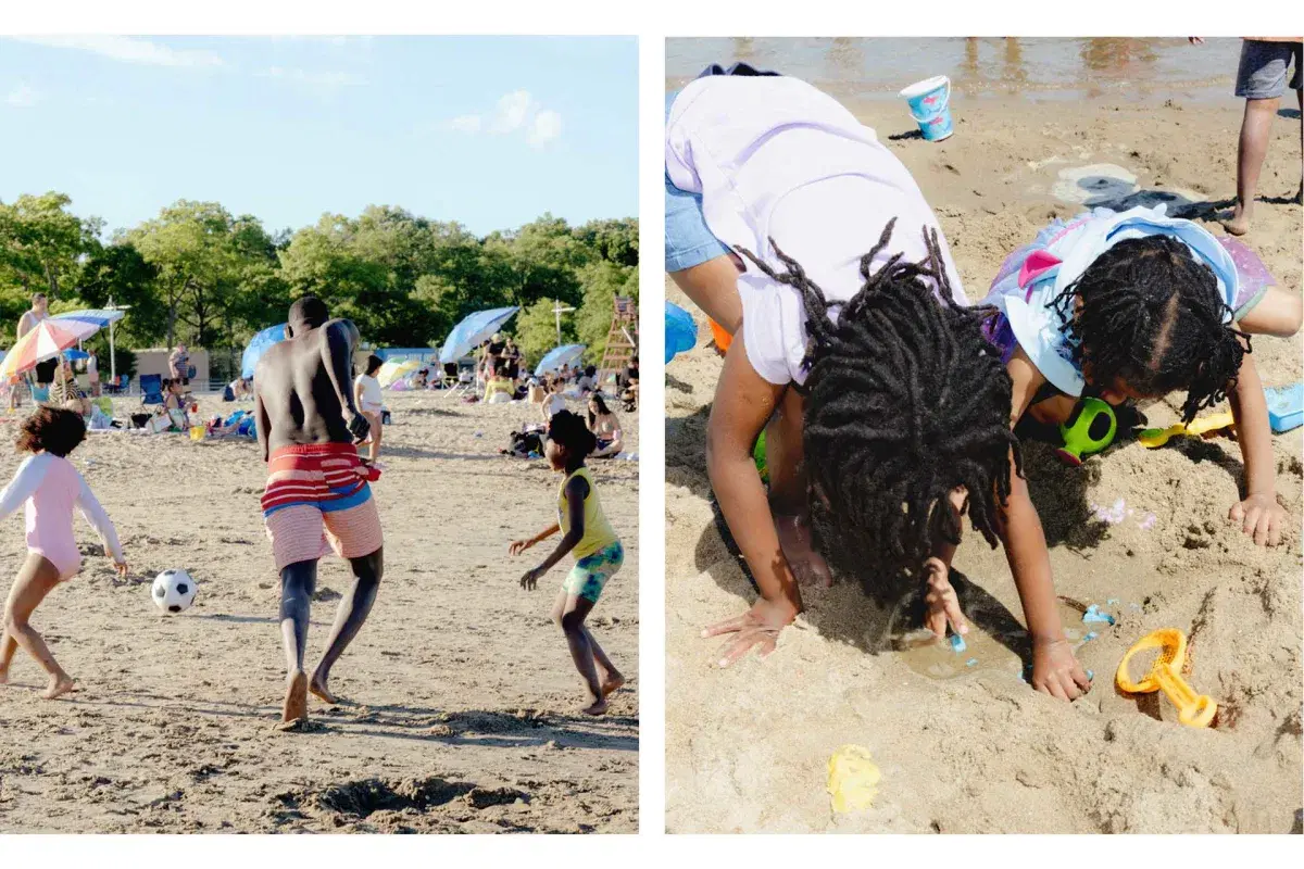 People playing at Orchard Beach