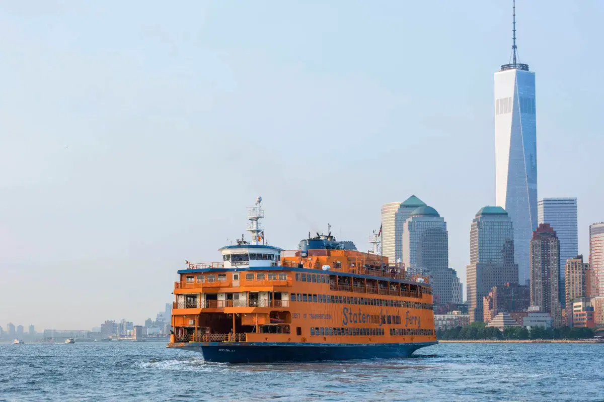 Staten Island Ferry with Downtwon Manhattan Skyline