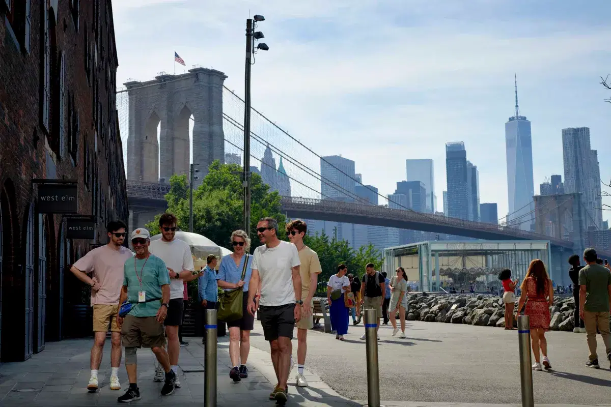 Group of people in DUMBO