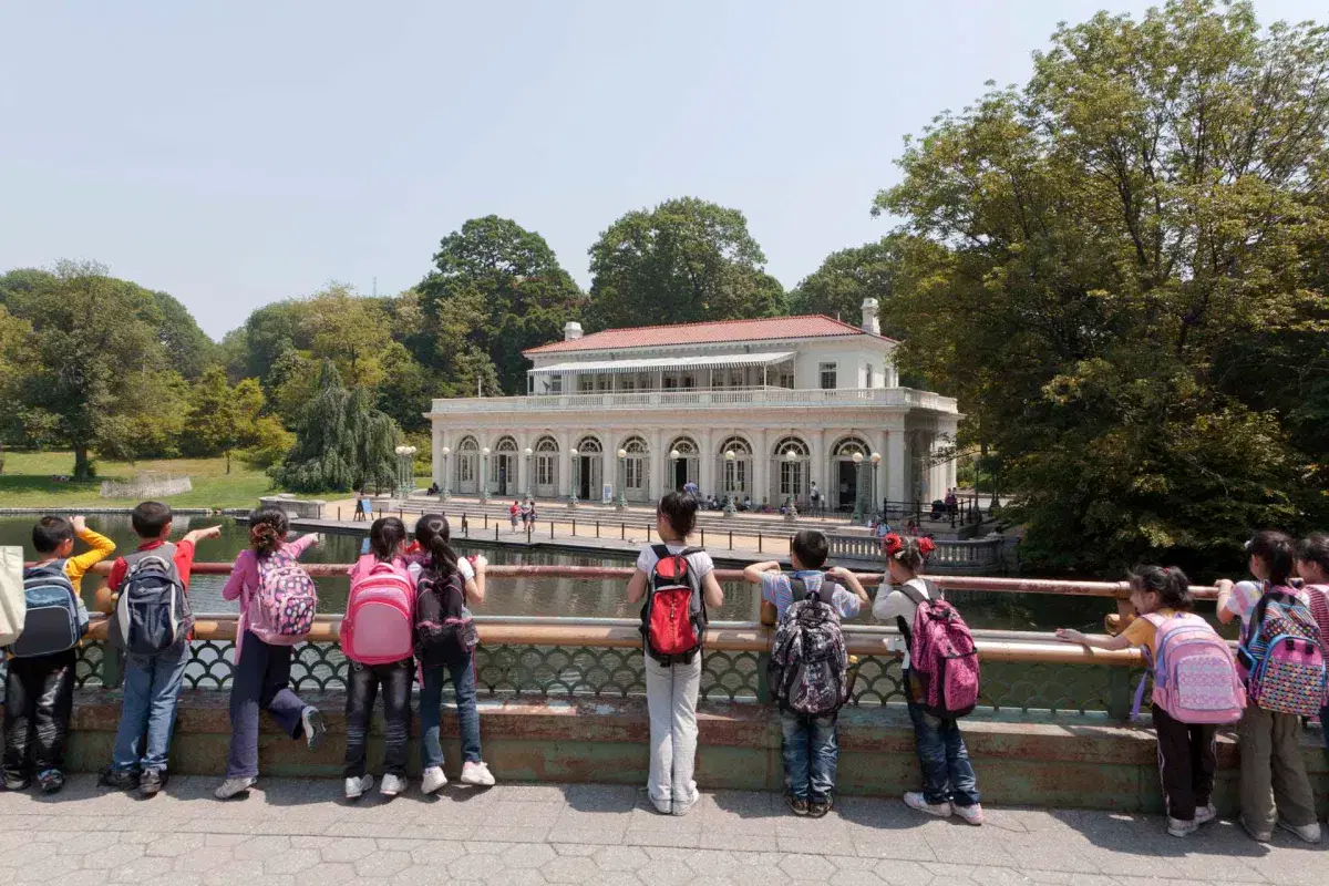 Kids in Prospect Park Boathouse