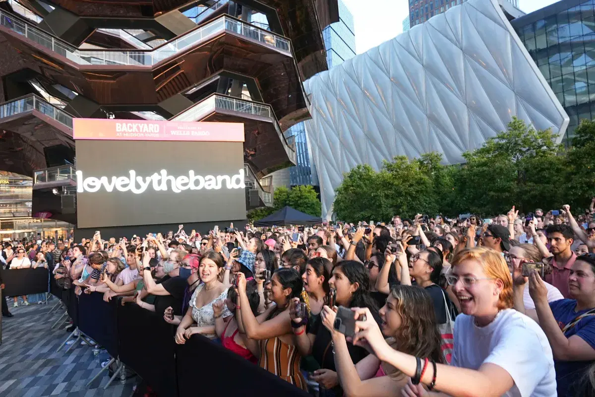 Crowd at Hudson Yards Summer Concerts 