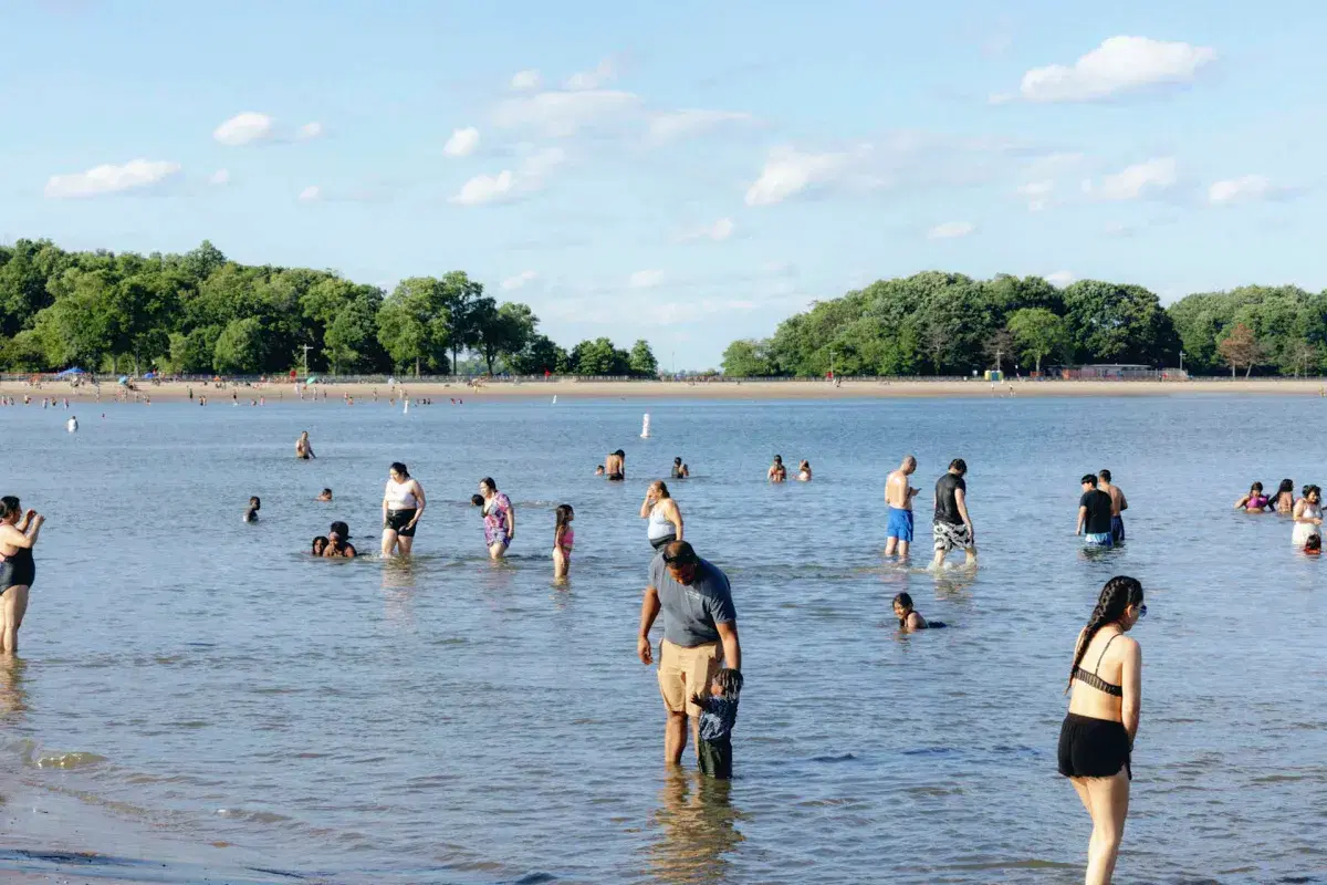 People at Orchard Beach