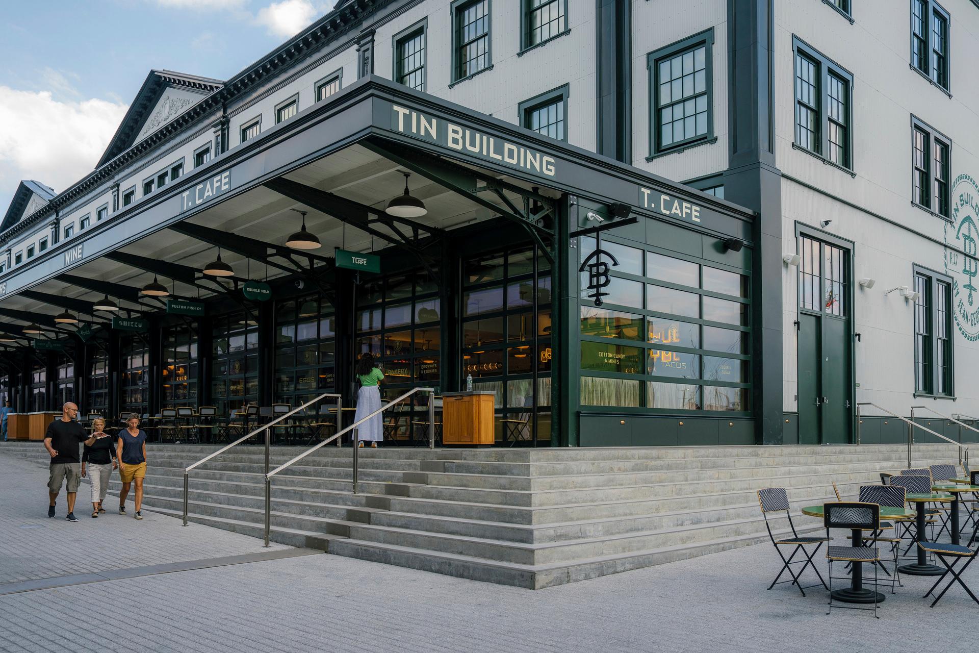 Exterior of Tin Building